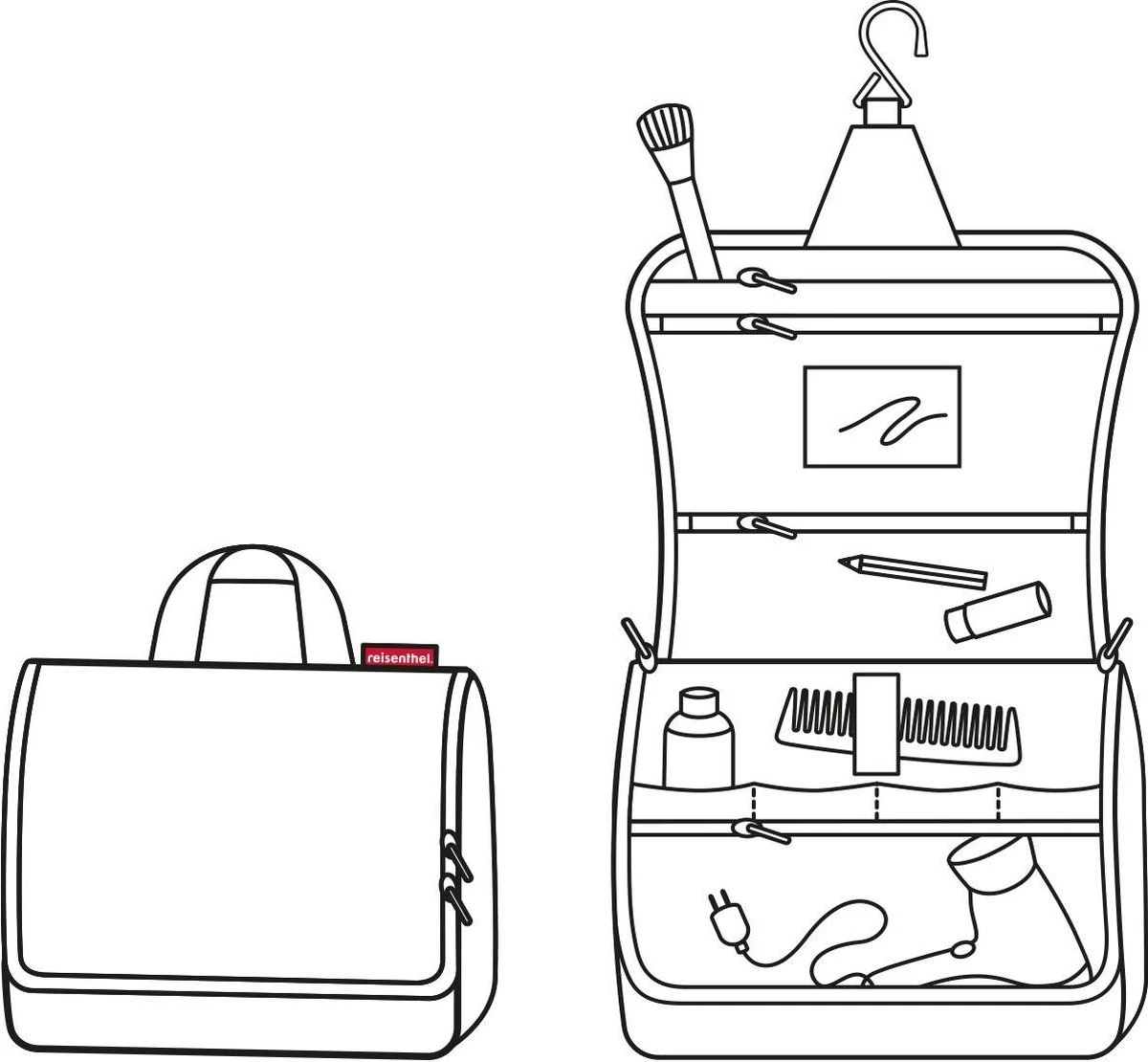 Reisenthel Toiletbag XL Toilettas Ophangen - 4L - Bandana Frame Blauw - Image 5