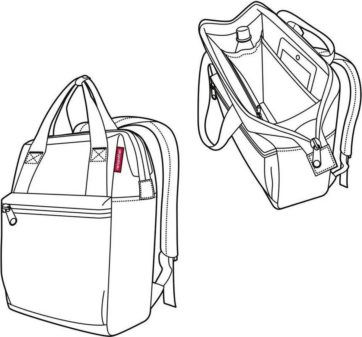 Reisenthel Allrounder R Schouder/ Rugtas - Maat R - 12L - Dots Zwart - Image 9