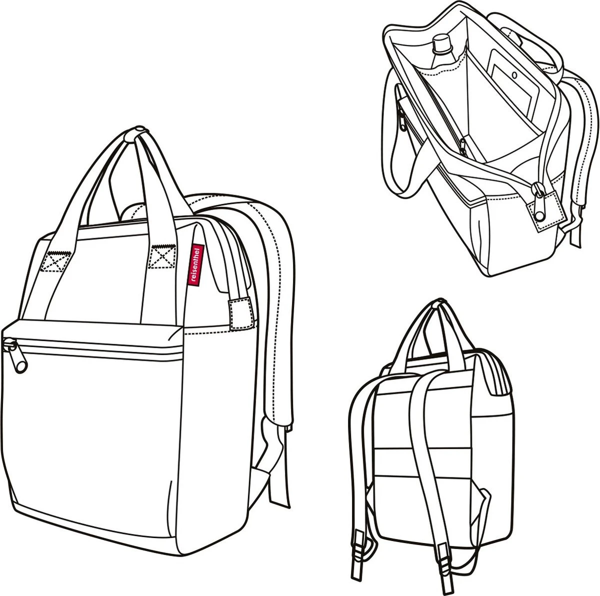 Reisenthel Allrounder R Schouder/ Rugtas - Maat R - 12L - Twist Silver Grijs - Image 7