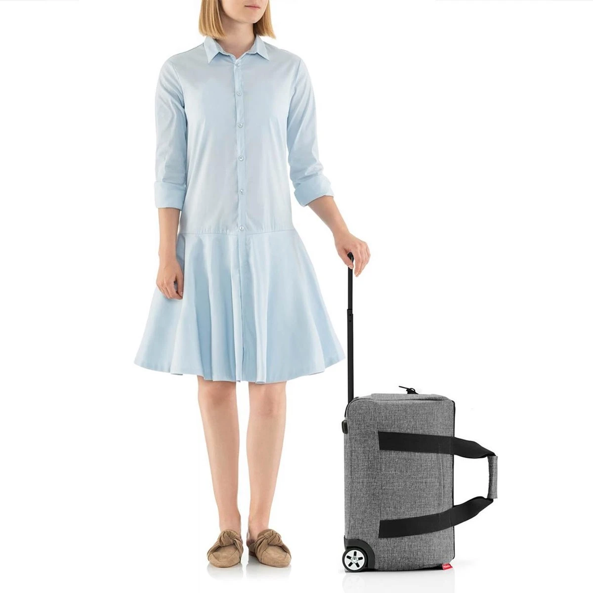 Reisenthel Allrounder Trolley Reiskoffer Reistas Op 2 Wielen - 30L - Twist Silver Grijs - Image 2