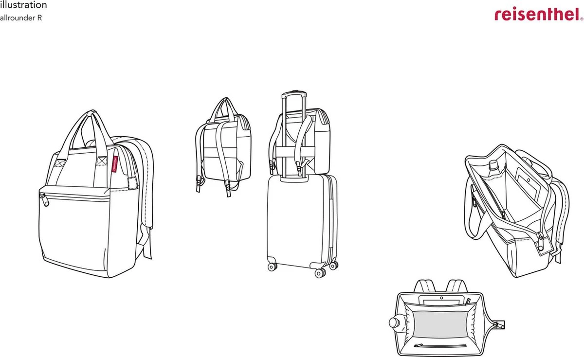 Reisenthel Allrounder R Schouder/ Rugtas - Maat R - 12L - Dots Zwart - Image 2