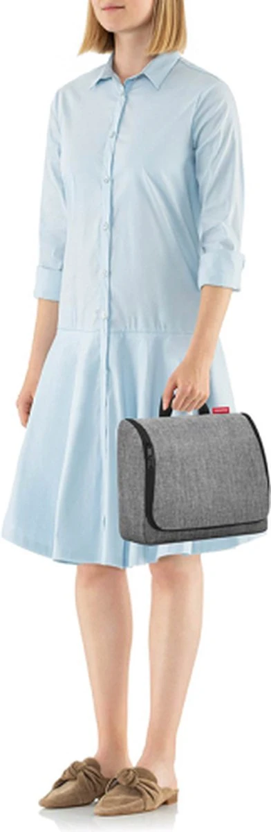 Reisenthel Toiletbag XL Toilettas Ophangen - Maat XL - 4L - Twist Silver Grijs - Image 8
